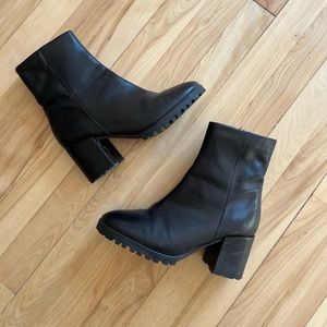 ALDO faux fur lined leather boots